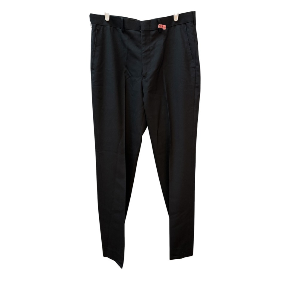 Murphy & Hartelius Dress Pilot Pant Mens 35 Black Wool Blend Flat Front Trousers